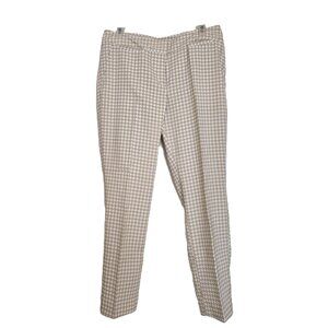 Sport Haley Tan & White Houndstooth Ankle Golf Pants - Size 10